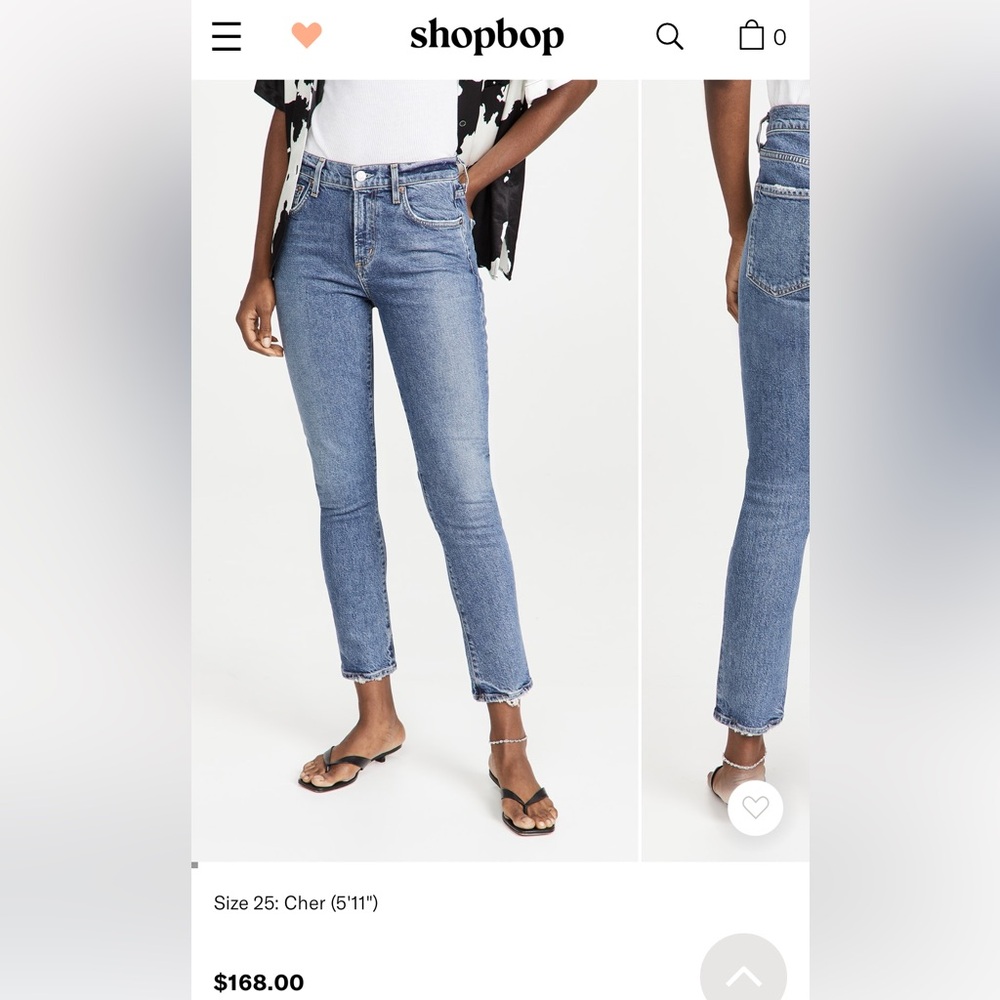 Agolde Toni Mid Rise Blue Ankle Jeans